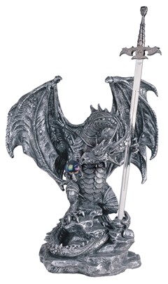 Silver Dragon with Sword | GSC Imports