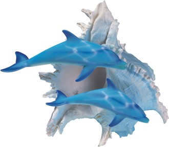 Blue Dolphins with Seashell | GSC Imports