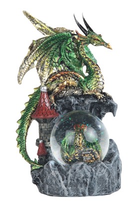 8" Green Dragon Snow Globe | GSC Imports