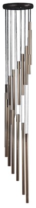 33" Wood Top Spiral Silver Chime | GSC Imports