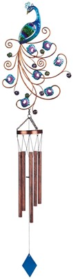 Blue Purple Peacock Wind Chime | GSC Imports