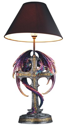 24" Pruple/Blue Dragon Lamp | GSC Imports