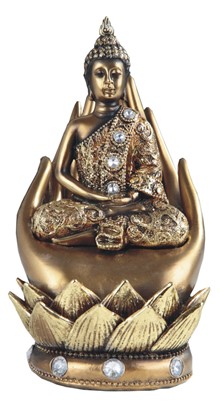 7 1/4" Golden Thai Buddha Palms | GSC Imports