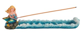 11 3/4" Turquoise Mermaid Incense Burner | GSC Imports