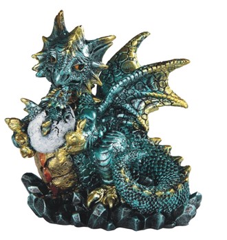 4 3/4" Blue Dragon Holds Egg | GSC Imports