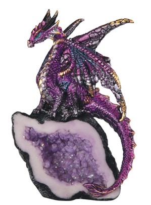 5 1/2" Purple Dragon with Crystal | GSC Imports