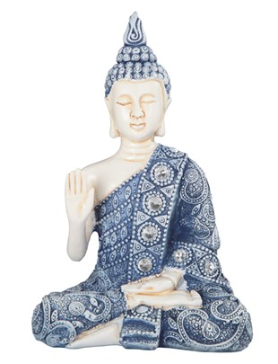 5 1/2" Blue/White Buddha | GSC Imports