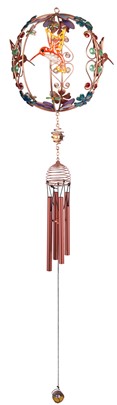 30" Copper Gem Chime, 3H.Bird Globe | GSC Imports