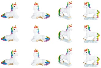 2" Mini Unicorn with Rainbow Mane Set