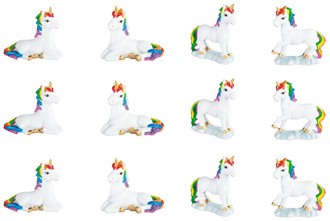 2" Mini Unicorn with Rainbow Mane Set