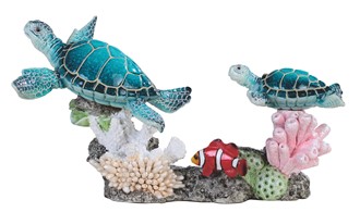 10 3/4" 2 Blue Sea Turtles with Nimo | GSC Imports