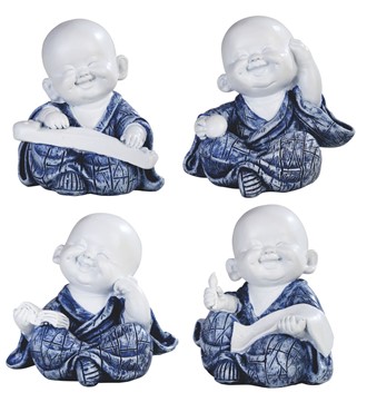 3 1/4" Blue/White Monk Set | GSC Imports