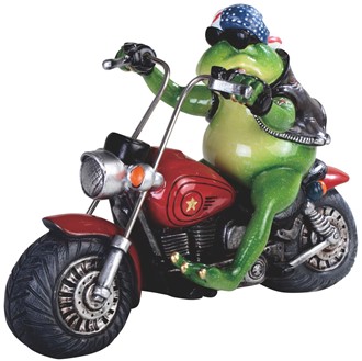 10" Frog on Motorcycle | GSC Imports