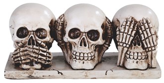 6 1/2" Skull Hear/See/Speak no Evil | GSC Imports