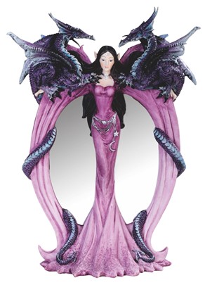 11" Pink Fairy with Purple Dragons -Mirror | GSC Imports
