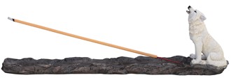 11" Snow Wolf Incense Burner | GSC Imports