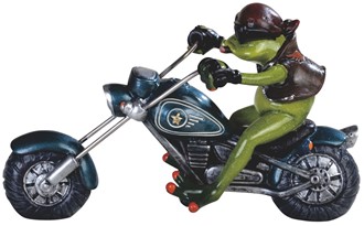 8 1/2" Frog on Motorcycle | GSC Imports