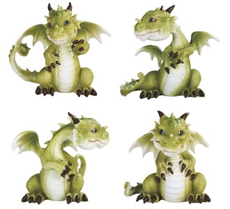4 1/4" Cute Dragon Set | GSC Imports