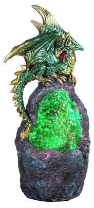 6 3/4" Green Dragon Green LED Crystal Stone | GSC Imports