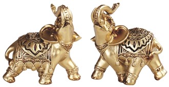 3 1/2" Golden Tatoo Elephant Set | GSC Imports