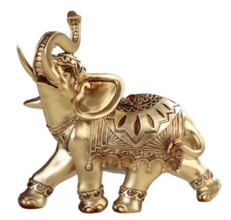 8 1/4" Golden Tatoo Elephant | GSC Imports