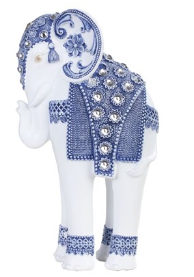 9" Blue/White Long Legged Elephant | GSC Imports
