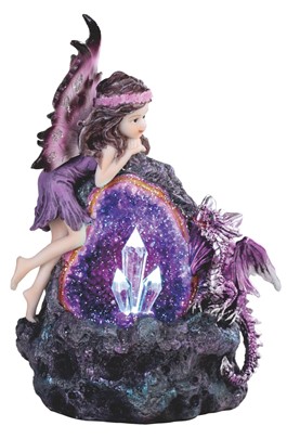 8" LED Purple Fairy with Dragon | GSC Imports