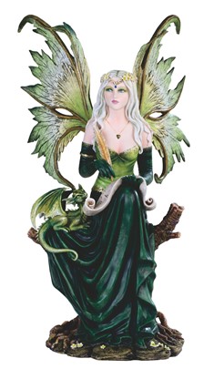 17 1/2" Reading Fairy in Green | GSC Imports