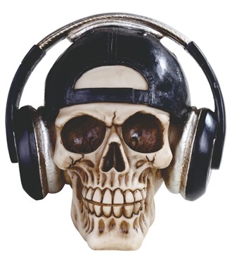 6 3/4" Skull with Headsets | GSC Imports