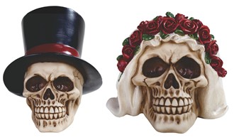 6" Skull Groom and Bride Set | GSC Imports