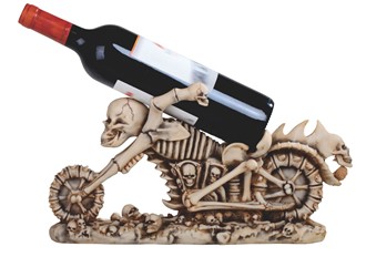 Skull Motorcycle Wine Rest | GSC Imports