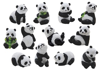 Miniature Panda 12 pieces Set | GSC Imports