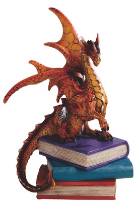 Red Dragon RD on a Book Pile | GSC Imports