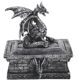 Silver Dragon Trinket Box | GSC Imports