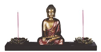 Red Buddha Candle Holder | GSC Imports