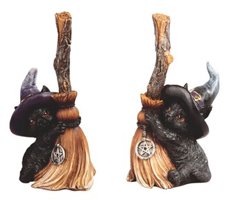 Black Cat with Broom Set | GSC Imports