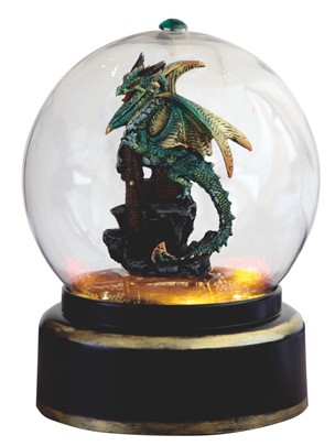 Green Dragon in Snow Globe | GSC Imports
