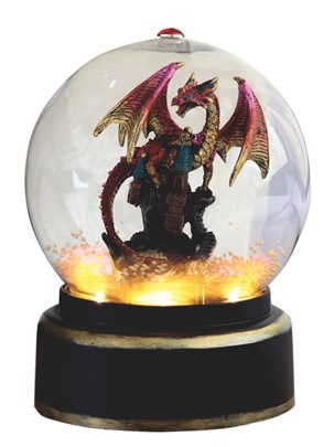 Red Dragon in Snow Globe | GSC Imports