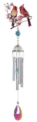 Acrylic Red Cardinal Mini Windchime | GSC Imports