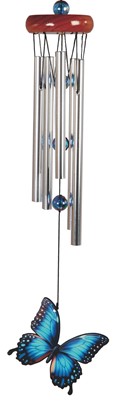 WoodTop Blue Butterfly Windchime| GSC Import