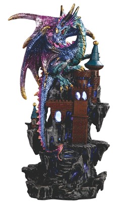 LED Blue Purple Dragon on Castle | GSC Import