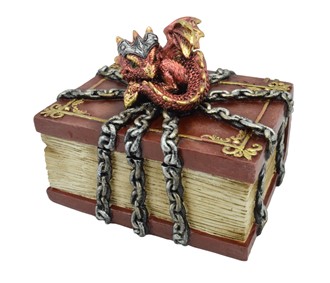 Red Dragon Trinket Box Book Chain | GSC Imports