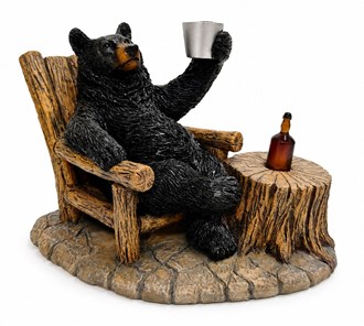 Black Bear Relaxing on Chair| GSC Imports