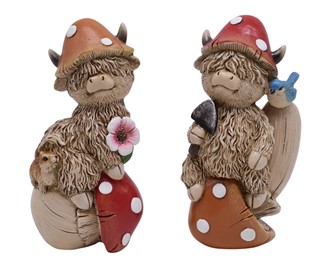 Highland Cow with Mushrooms Set| GSC Import