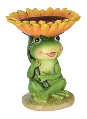 Cute Frog Holding Sunflower | GSC Import