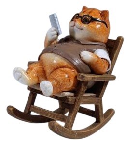 Orange Cat Relax on Chair with Phone| GSC Import