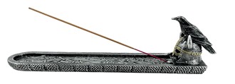 Silver Viking Helmet Raven Incense Burner | GSC Import