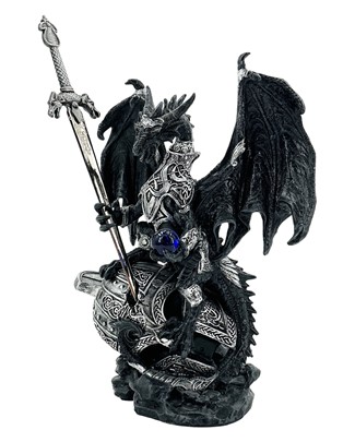 Black Armor Dragon with Sword on Helmet | GSC Import
