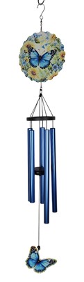 Blue Spinner Butterfly Wind Chime | GSC Import