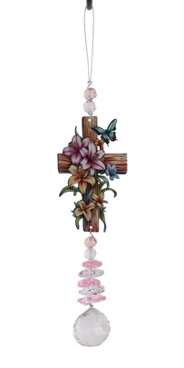 Ornament Cross Flowers | GSC Import